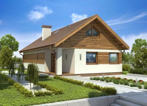 № 1595 Купить Проект дома Зотлинек 2. Закажите готовый проект № 1595 в Рязани, цена 38074 руб.
