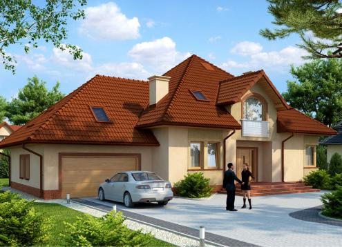 № 1607 Купить Проект дома Монтеркоре Дуэ. Закажите готовый проект № 1607 в Рязани, цена 77544 руб.