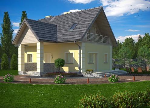 № 1608 Купить Проект дома Олкза. Закажите готовый проект № 1608 в Рязани, цена 34560 руб.