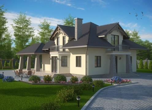 № 1617 Купить Проект дома Бабимост. Закажите готовый проект № 1617 в Рязани, цена 62316 руб.