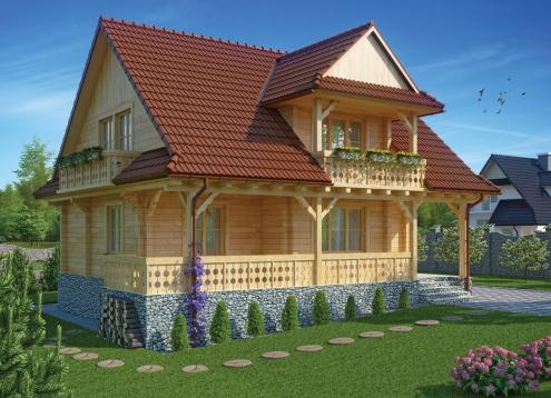 № 1629 Купить Проект дома Эдельвейс. Закажите готовый проект № 1629 в Рязани, цена 43920 руб.