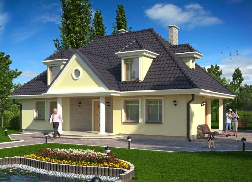№ 1845 Проект дома Липница. Закажите готовый проект № 1845 в Рязани, цена 54144 руб.
